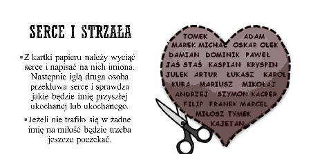 Wróżba serce i strzała